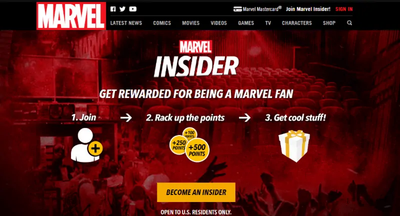 Marvel Loylaty Program - Zinrelo Newsletter