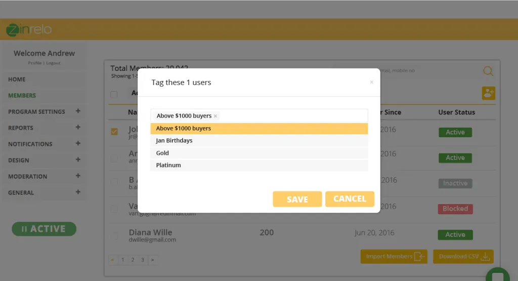 segment customers, Using Tagging to Segment Customers in a Loyalty Program