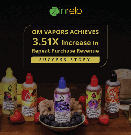 Increase in Repeat Purchase Revenue, Om Vapors Case Study &#8211; Landing Page