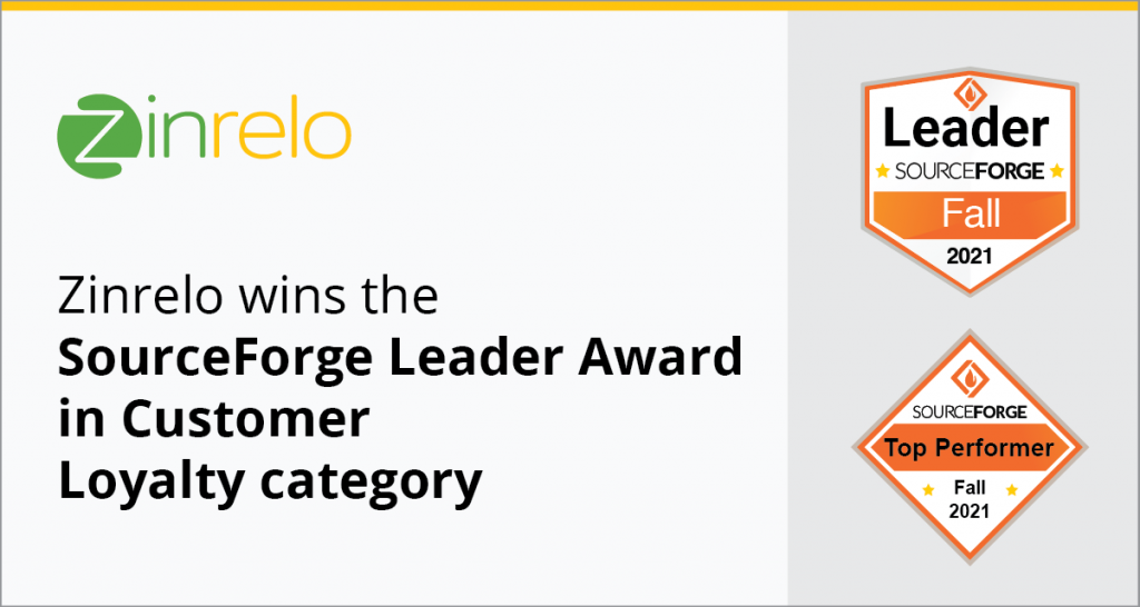 Zinrelo wins the SourceForge Leader Award-