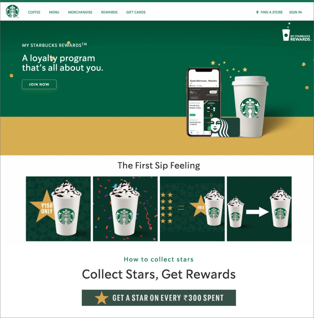 Starbucks loyalty program --
