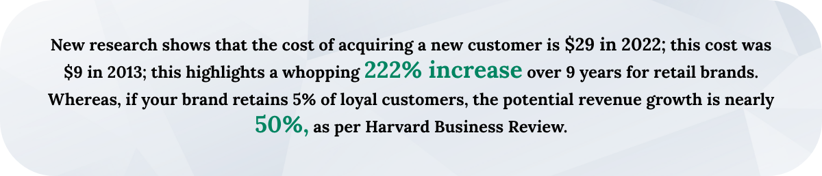Customer loyalty after crisis: 222% increase in new customer acquisition cost