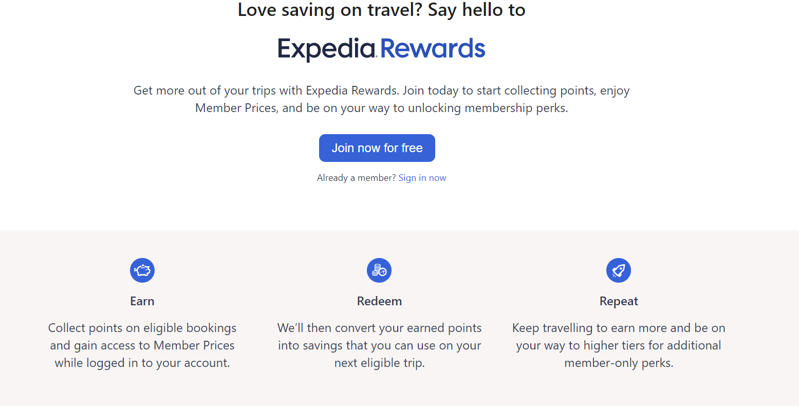 Expedia Travel Rewards Program