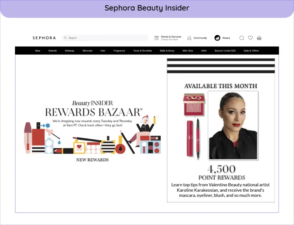 Sephora-rewards-program- best loyalty rewards program examples